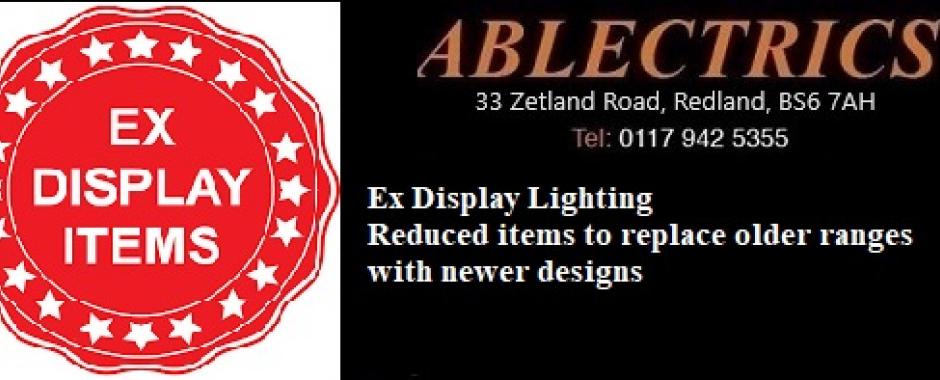 reduced lighting, clearance lighting, ex display lighting, bristol lighting, lighting to clear, 