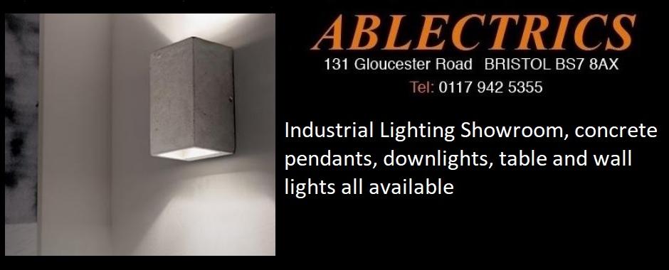 industrial lighting, concrete lighting, steampunk lighting, concrete pendant, industrial lighting showroom, concrete downlights, 