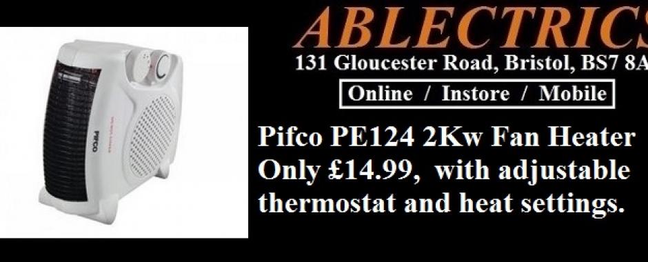 fan heater, 2kw heater, heating bristol, electrical appliances bristol, pifco heating, pifco heater, fan heating, thermostat controlled, 2000w, 2000 watts, 