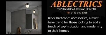 black bathrooms accessories, black extractor fan, black downlights, black evofires, 