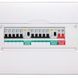 fuse board, consumer unit, distribution board bg electrical, british general, mcb, rcbo, mains switch, rcd, split board, dual rcd,